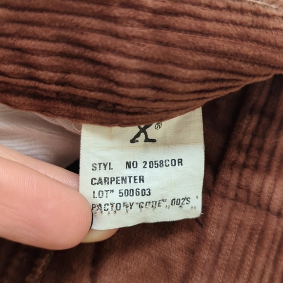 GX Know Who You Are 90's Vintage Wide Wale Corduroy Carpenter Shorts Brown 27 - Picture 5 of 14